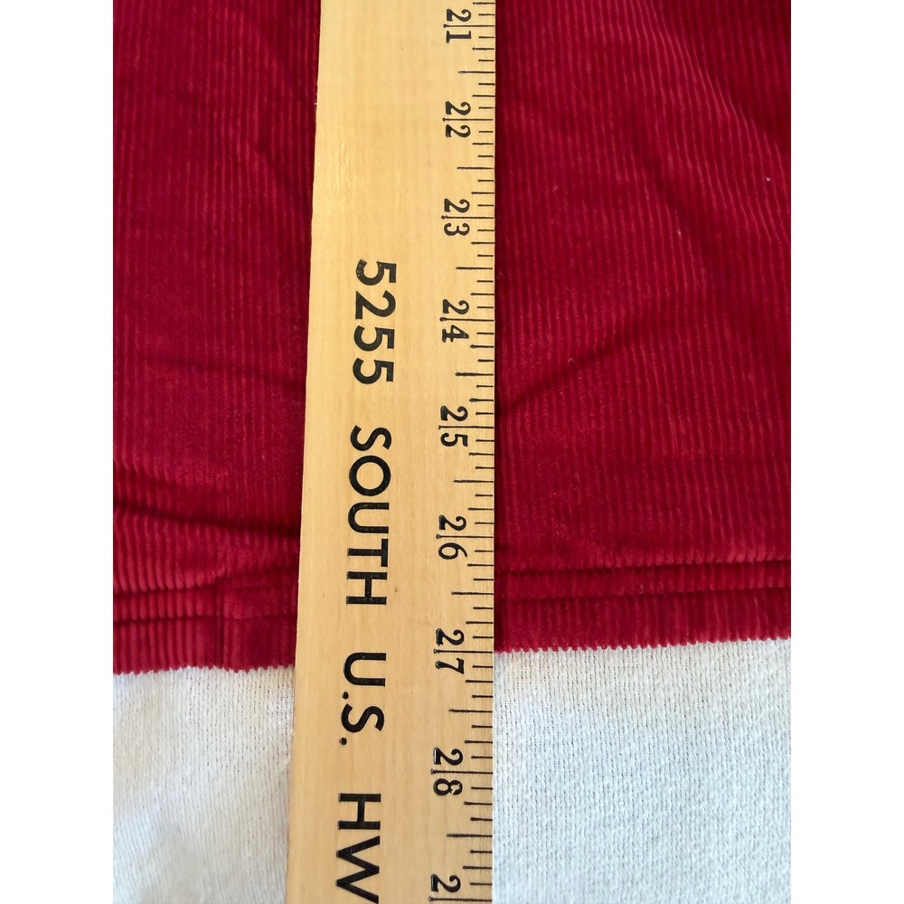 Dressbarn Woman Red Corduroy Hooded Button Front Shirt Jacket Plus Size 2X - Picture 7 of 10